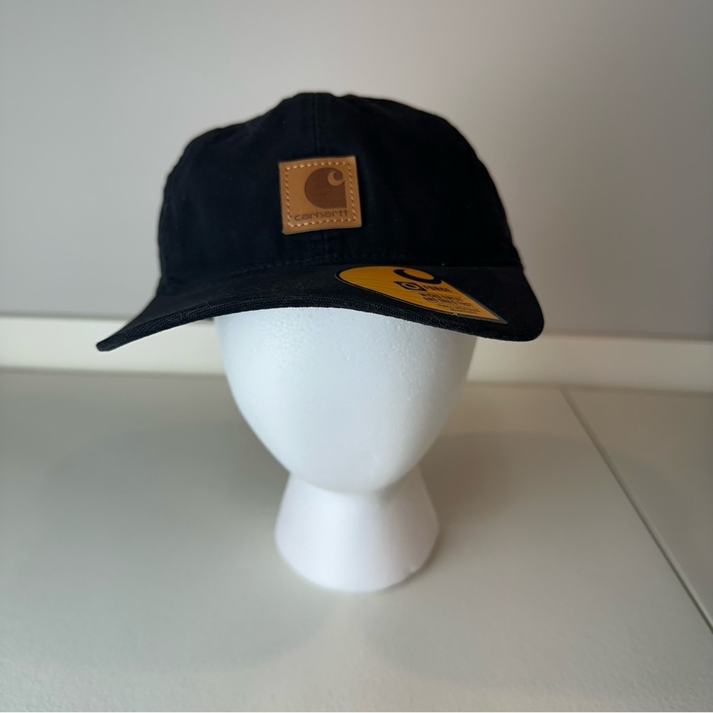NEW Carhartt Men’s Black Canvas Logo Outdoor Baseball Cap Hat